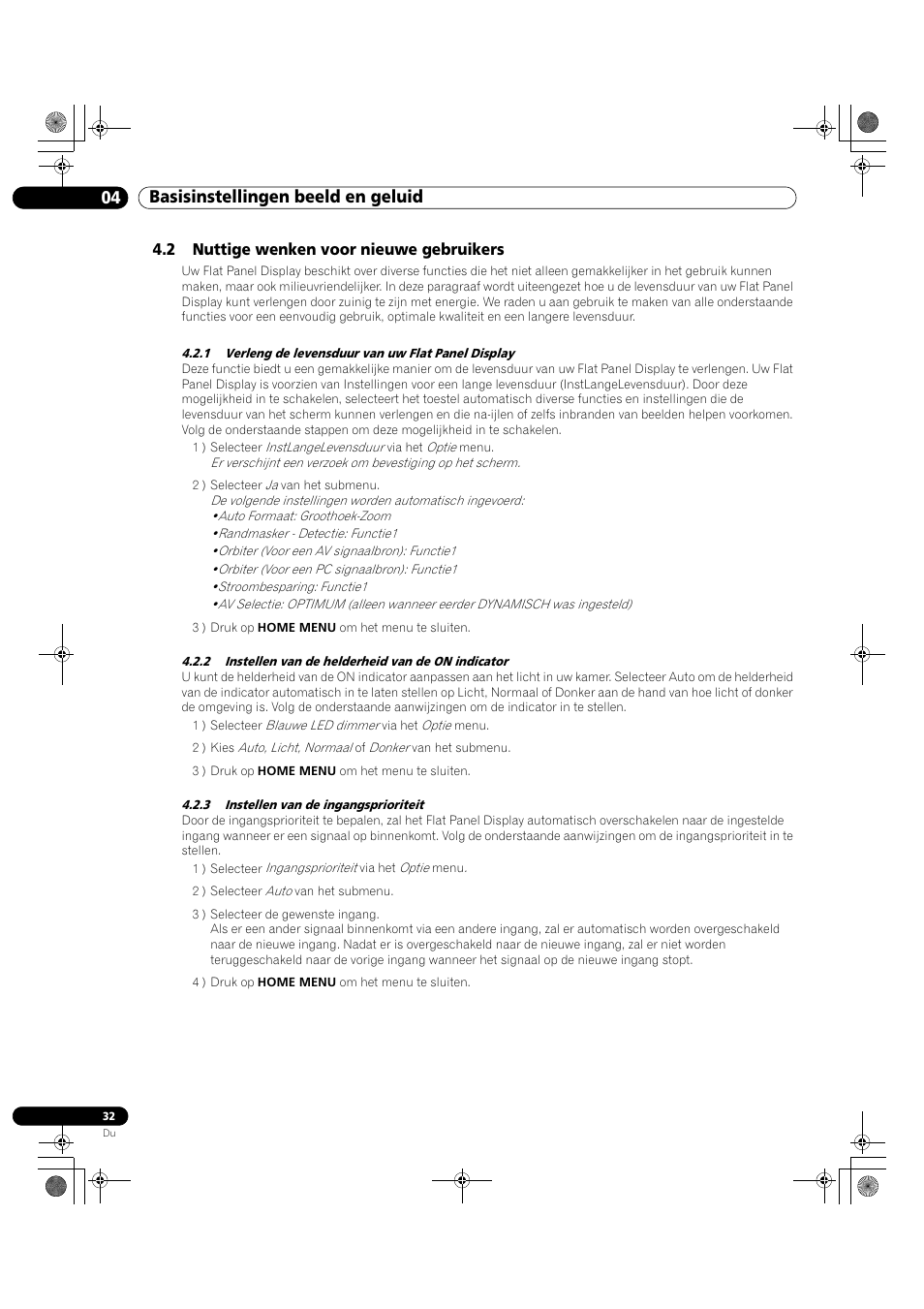 2 nuttige wenken voor nieuwe gebruikers, 04 basisinstellingen beeld en geluid | Pioneer KRP-500M User Manual | Page 140 / 433