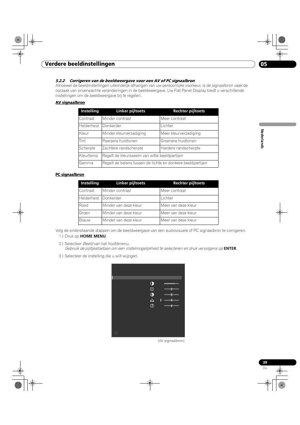 05 verdere beeldinstellingen | Pioneer KRP-500M User Manual | Page 147 / 433