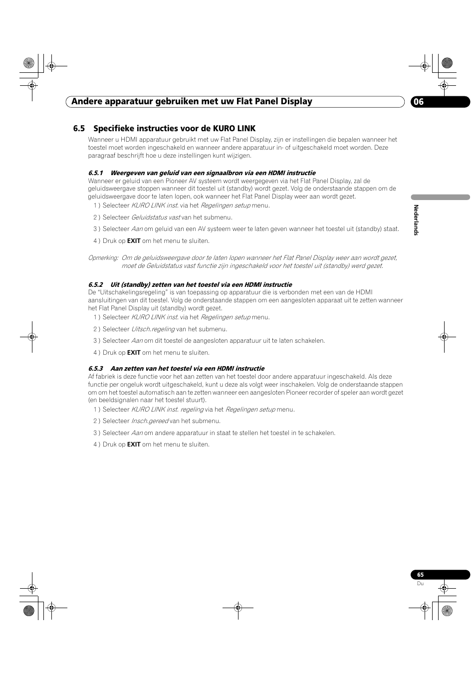 5 specifieke instructies voor de kuro link | Pioneer KRP-500M User Manual | Page 173 / 433