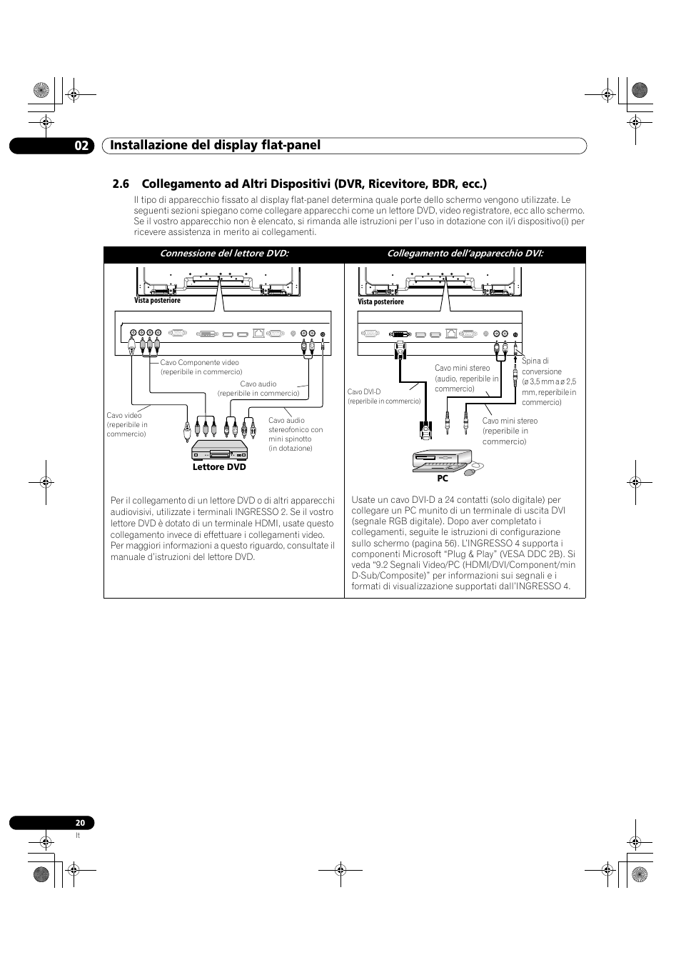 02 installazione del display flat-panel | Pioneer KRP-500M User Manual | Page 20 / 433
