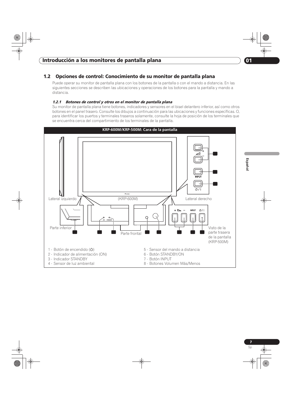 01 introducción a los monitores de pantalla plana | Pioneer KRP-500M User Manual | Page 223 / 433