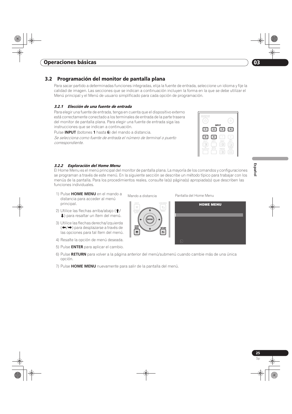 2 programación del monitor de pantalla plana, Operaciones básicas 03 | Pioneer KRP-500M User Manual | Page 241 / 433