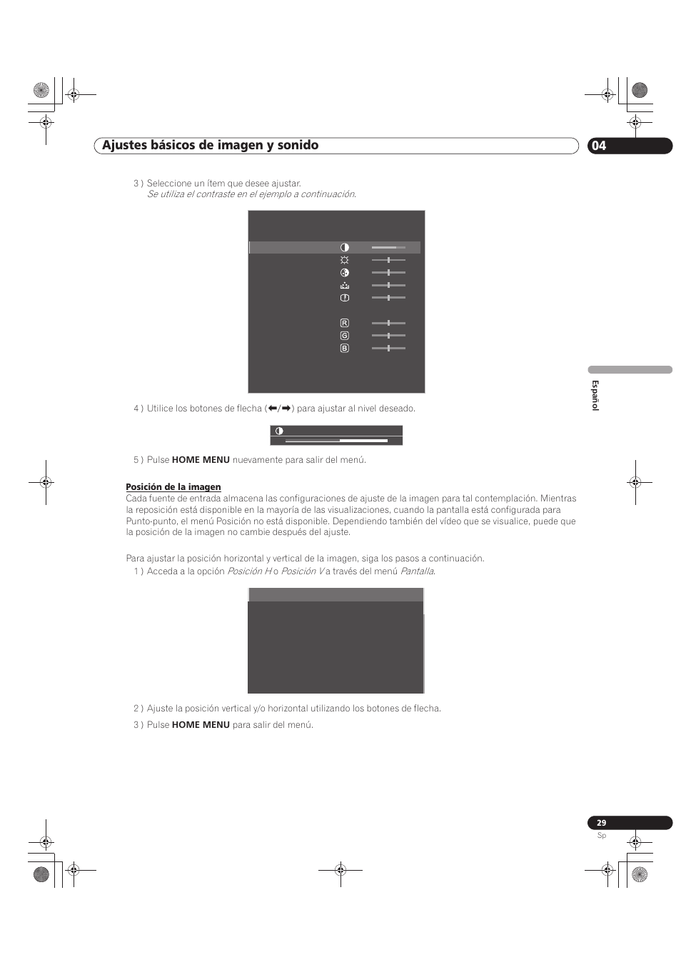 Ajustes básicos de imagen y sonido 04 | Pioneer KRP-500M User Manual | Page 245 / 433