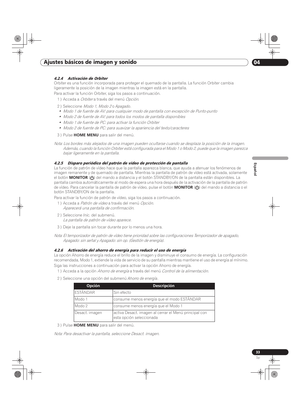Ajustes básicos de imagen y sonido 04 | Pioneer KRP-500M User Manual | Page 249 / 433
