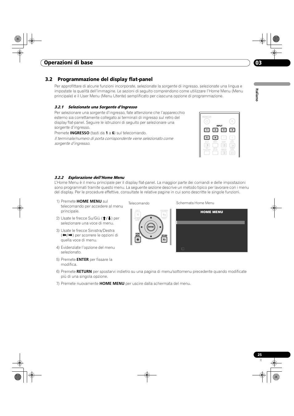 2 programmazione del display flat-panel, Operazioni di base 03 | Pioneer KRP-500M User Manual | Page 25 / 433