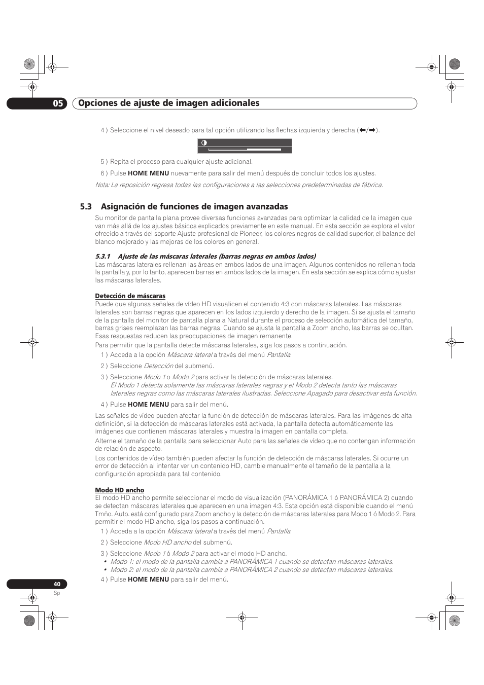 3 asignación de funciones de imagen avanzadas, 05 opciones de ajuste de imagen adicionales | Pioneer KRP-500M User Manual | Page 256 / 433