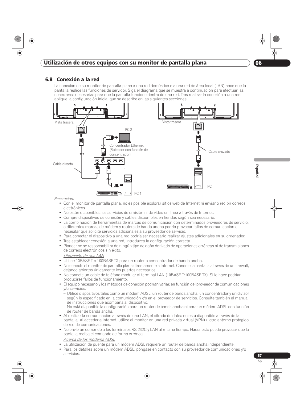8 conexión a la red | Pioneer KRP-500M User Manual | Page 283 / 433