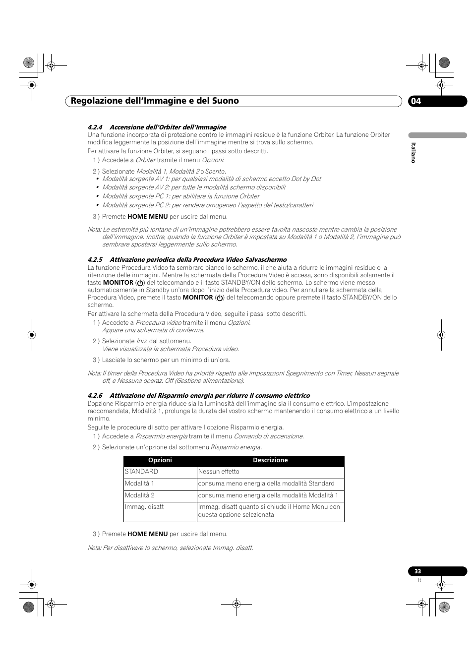Regolazione dell’immagine e del suono 04 | Pioneer KRP-500M User Manual | Page 33 / 433