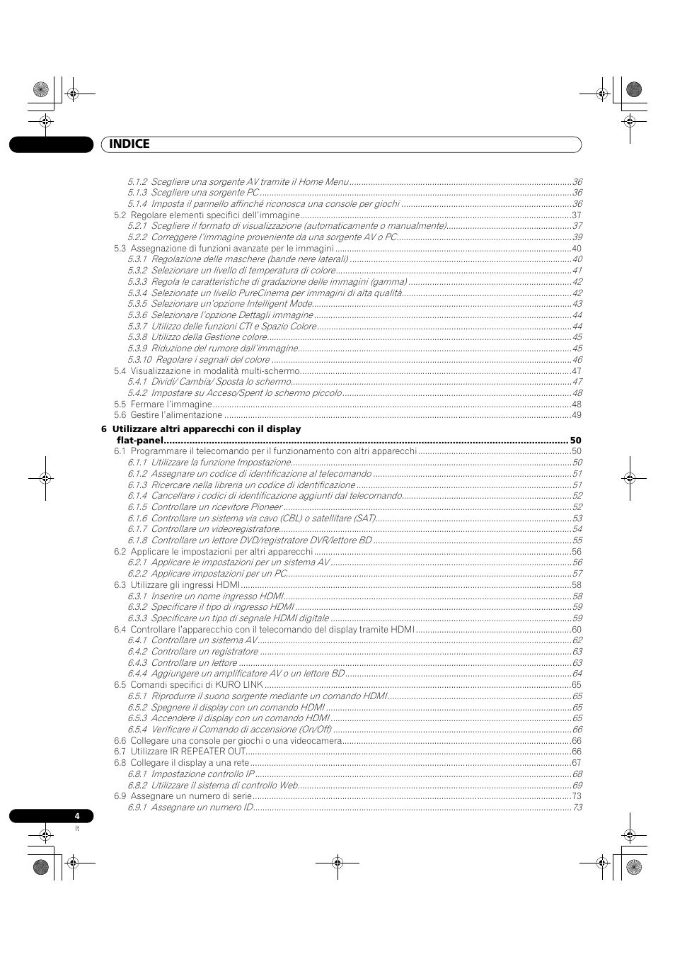 Indice | Pioneer KRP-500M User Manual | Page 4 / 433