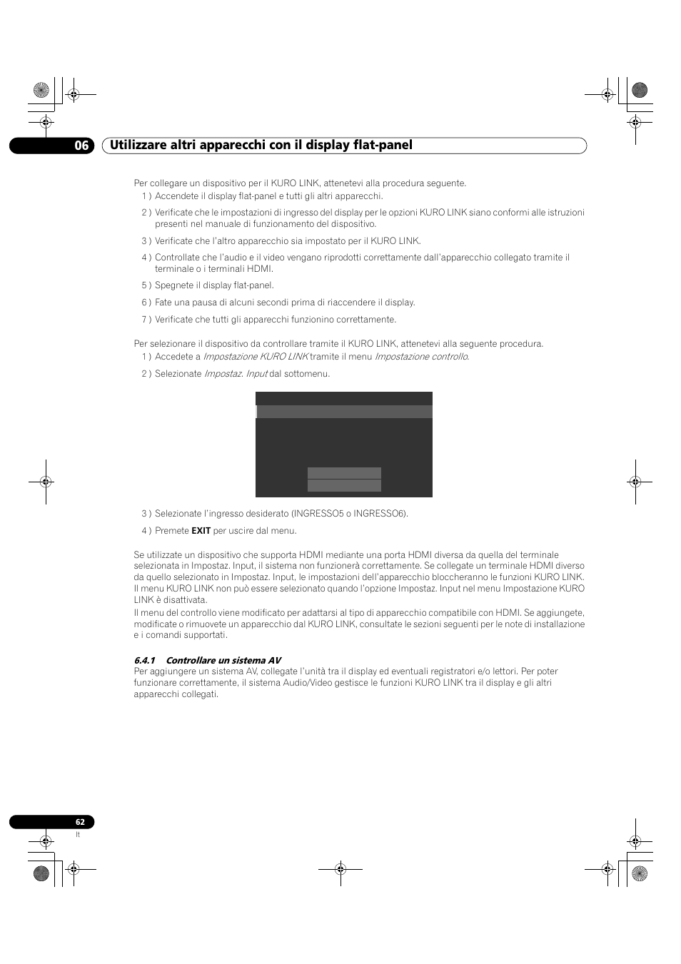 1 controllare un sistema av | Pioneer KRP-500M User Manual | Page 62 / 433