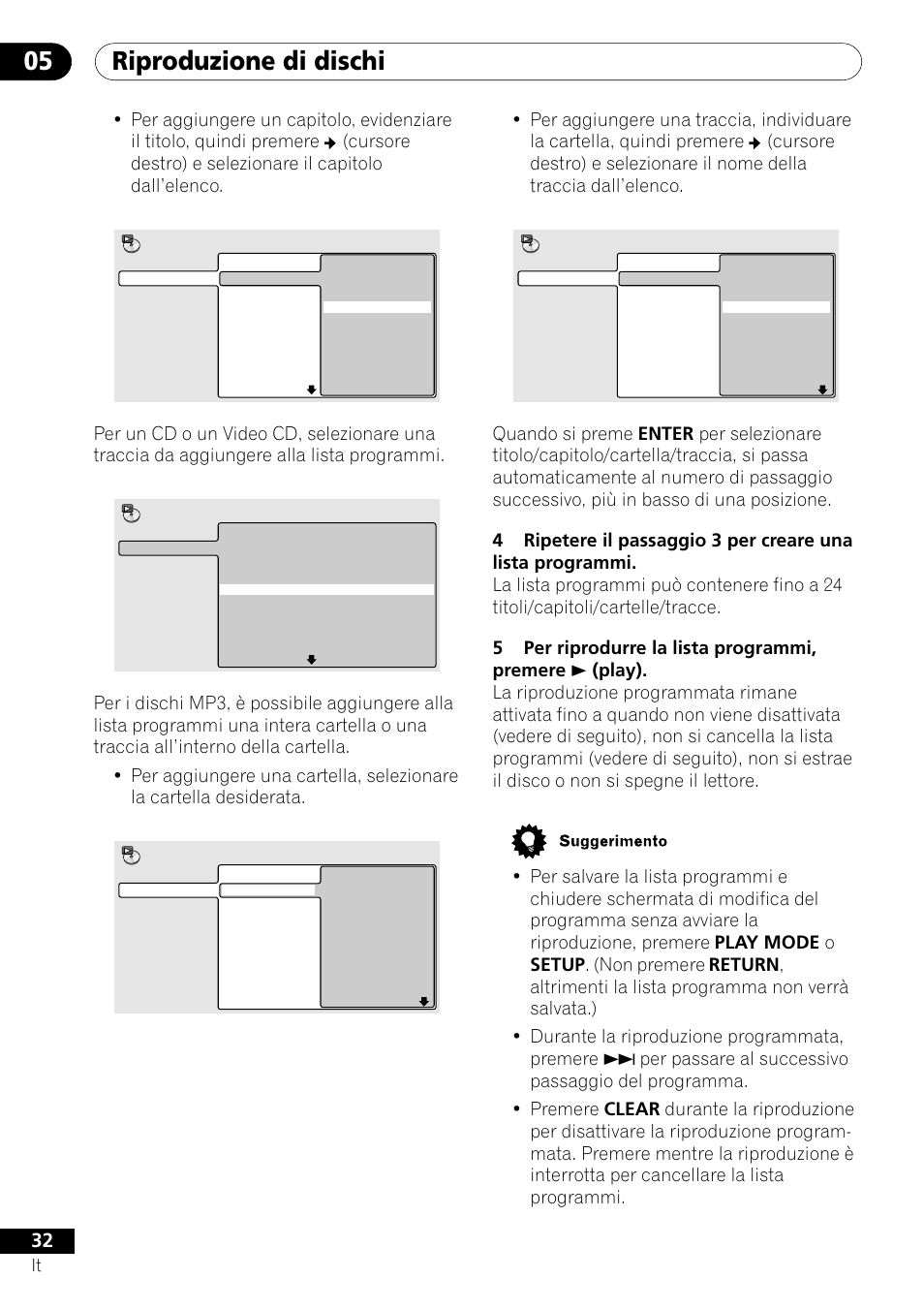 Riproduzione di dischi 05 | Pioneer DV-U7 User Manual | Page 32 / 108