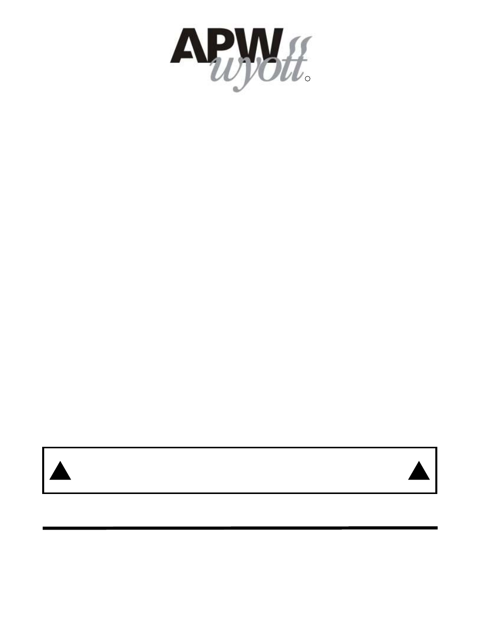 APW Wyott M Series User Manual | 20 pages