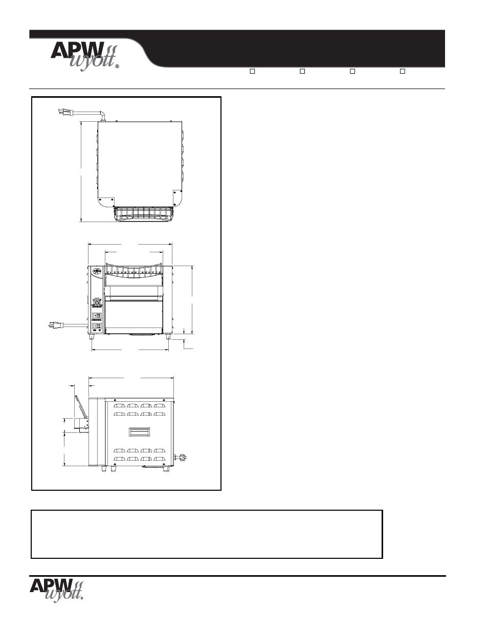X*press, Radiant conveyor toaster, Product specifications | APW Wyott X*Press XPRESS 208V User Manual | Page 2 / 2