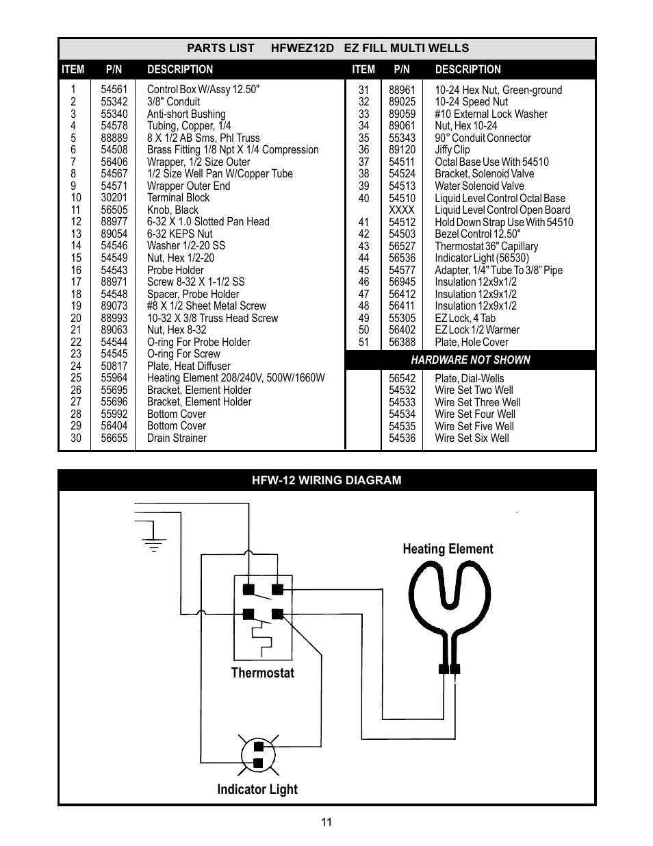 APW Wyott SHFWEZ-12D User Manual | Page 11 / 24