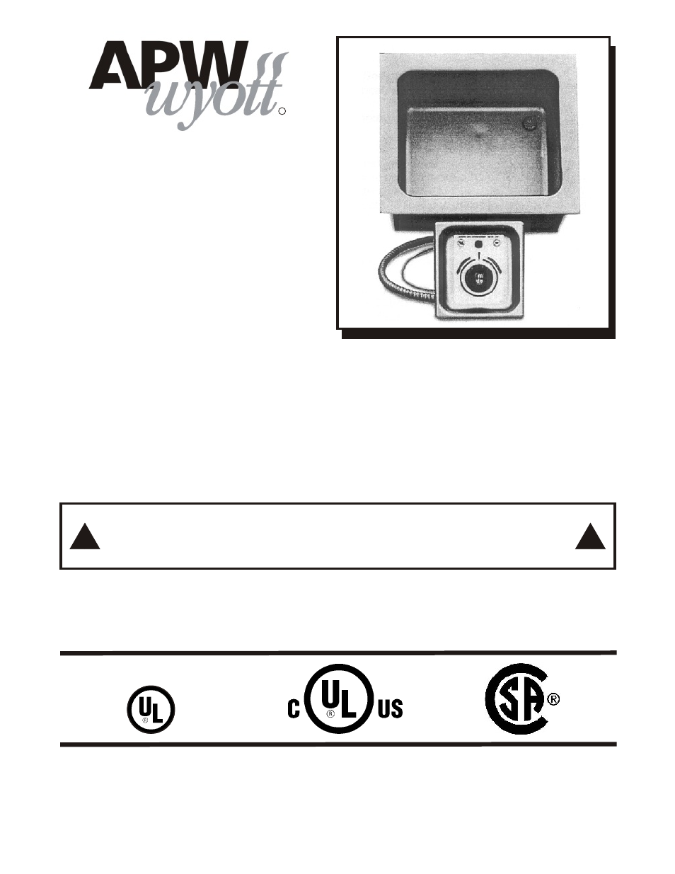 APW Wyott HFW-23 User Manual | 12 pages