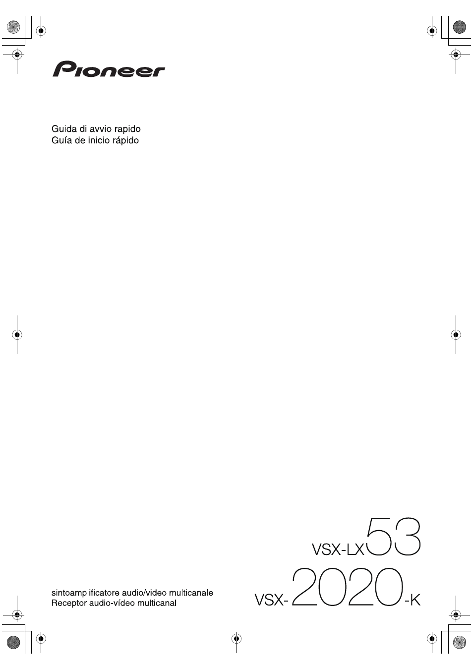 Pioneer VSX-2020-K User Manual | 60 pages