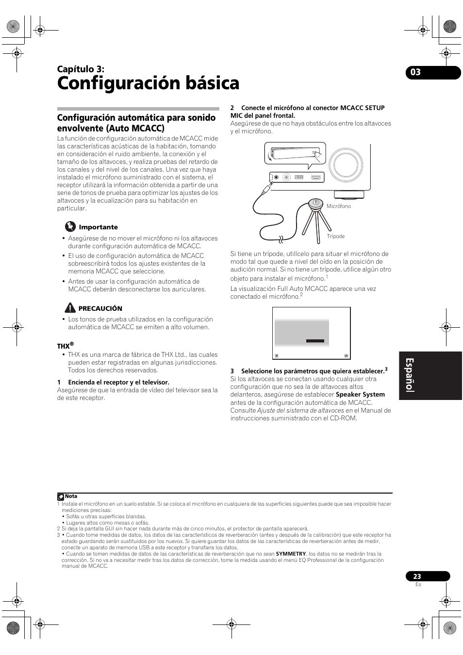 Configuración básica, 03 configuración básica, Capítulo 3 | Pioneer VSX-2020-K User Manual | Page 51 / 60