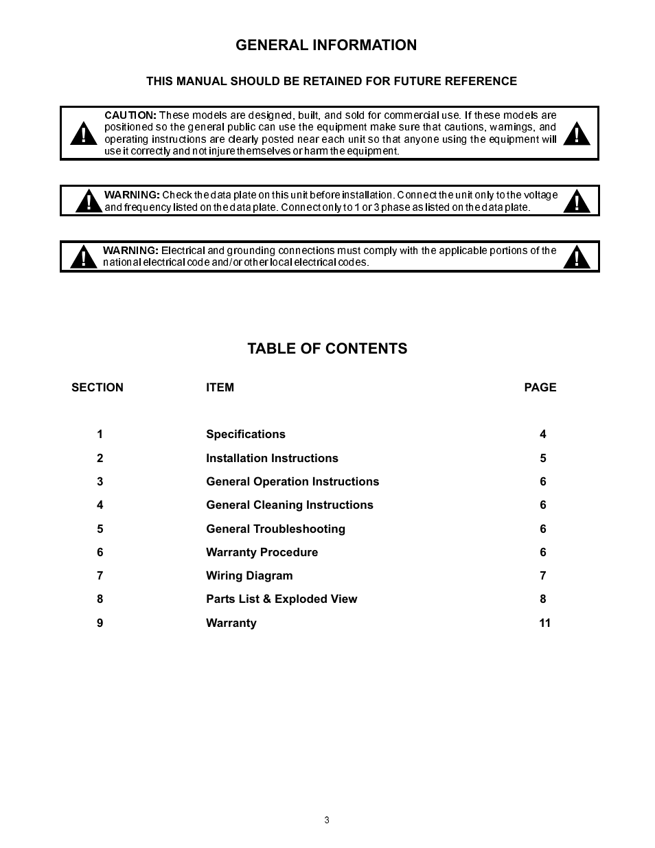 APW Wyott HFW-AT-2D 6D User Manual | Page 3 / 12