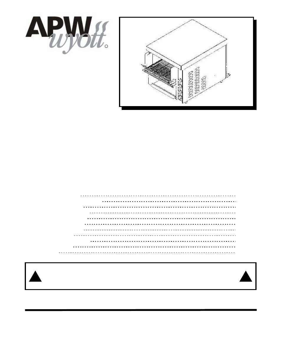 APW Wyott FASTRAC FT1000H User Manual | 12 pages