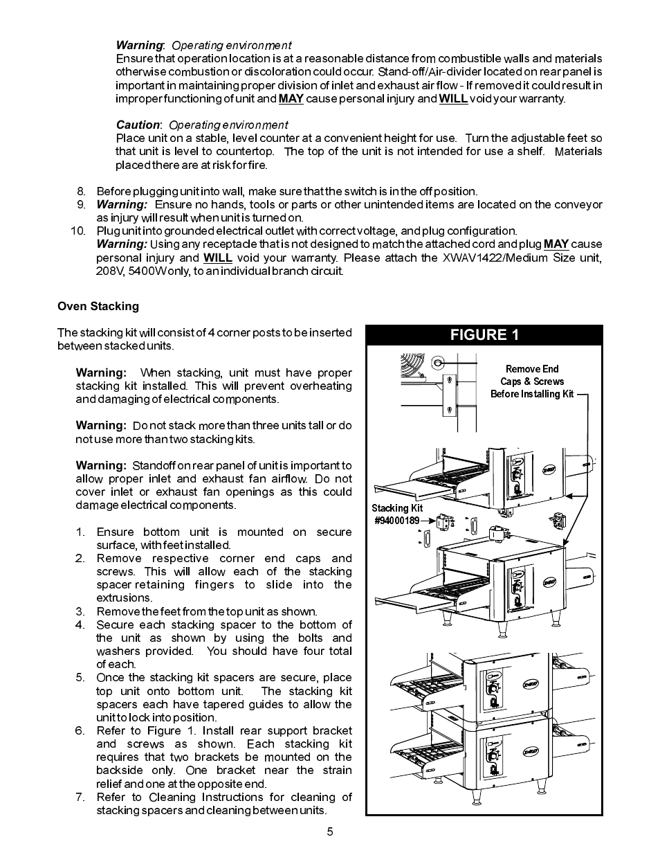 Figure 1 | APW Wyott XWAV1829 User Manual | Page 5 / 16