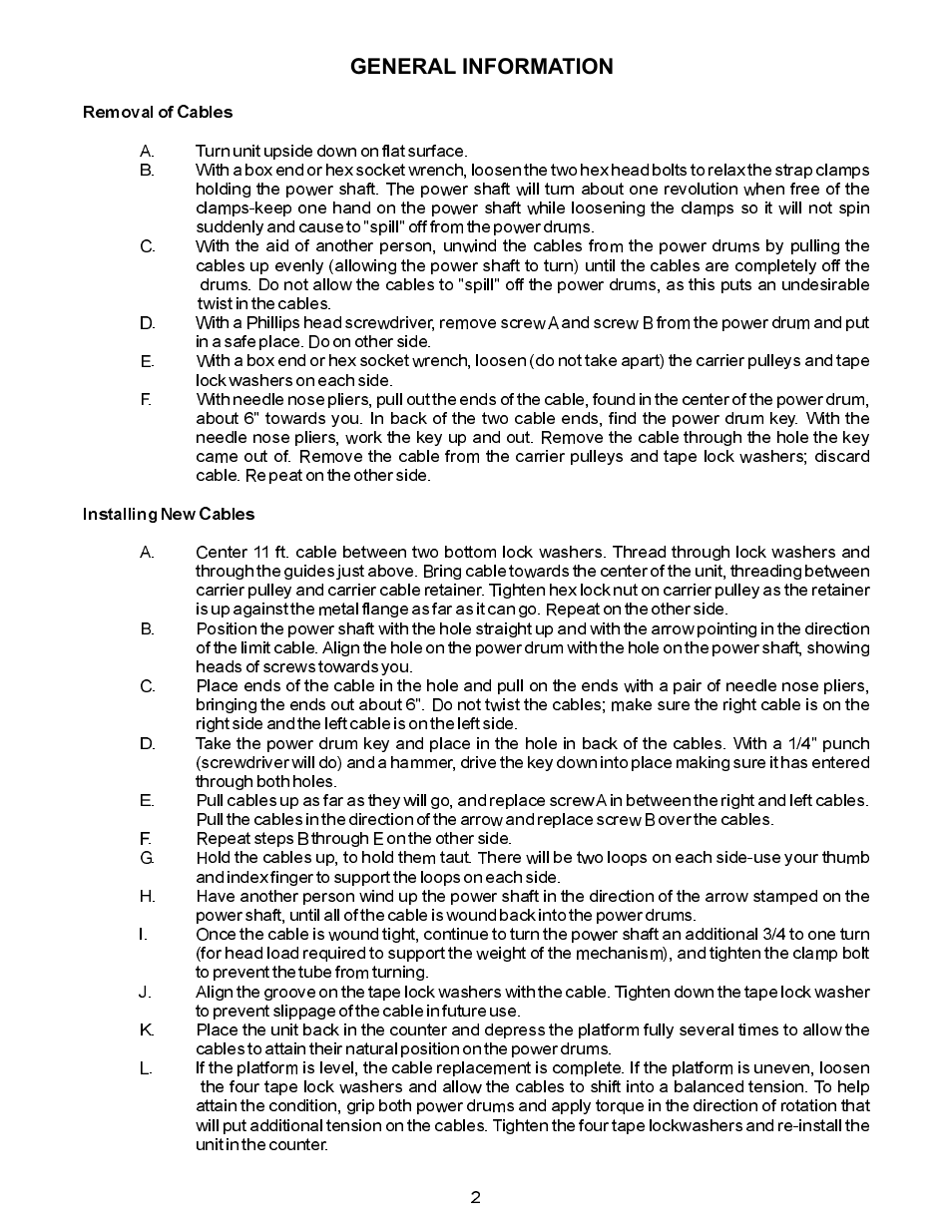General information | APW Wyott DI-1622 User Manual | Page 2 / 8