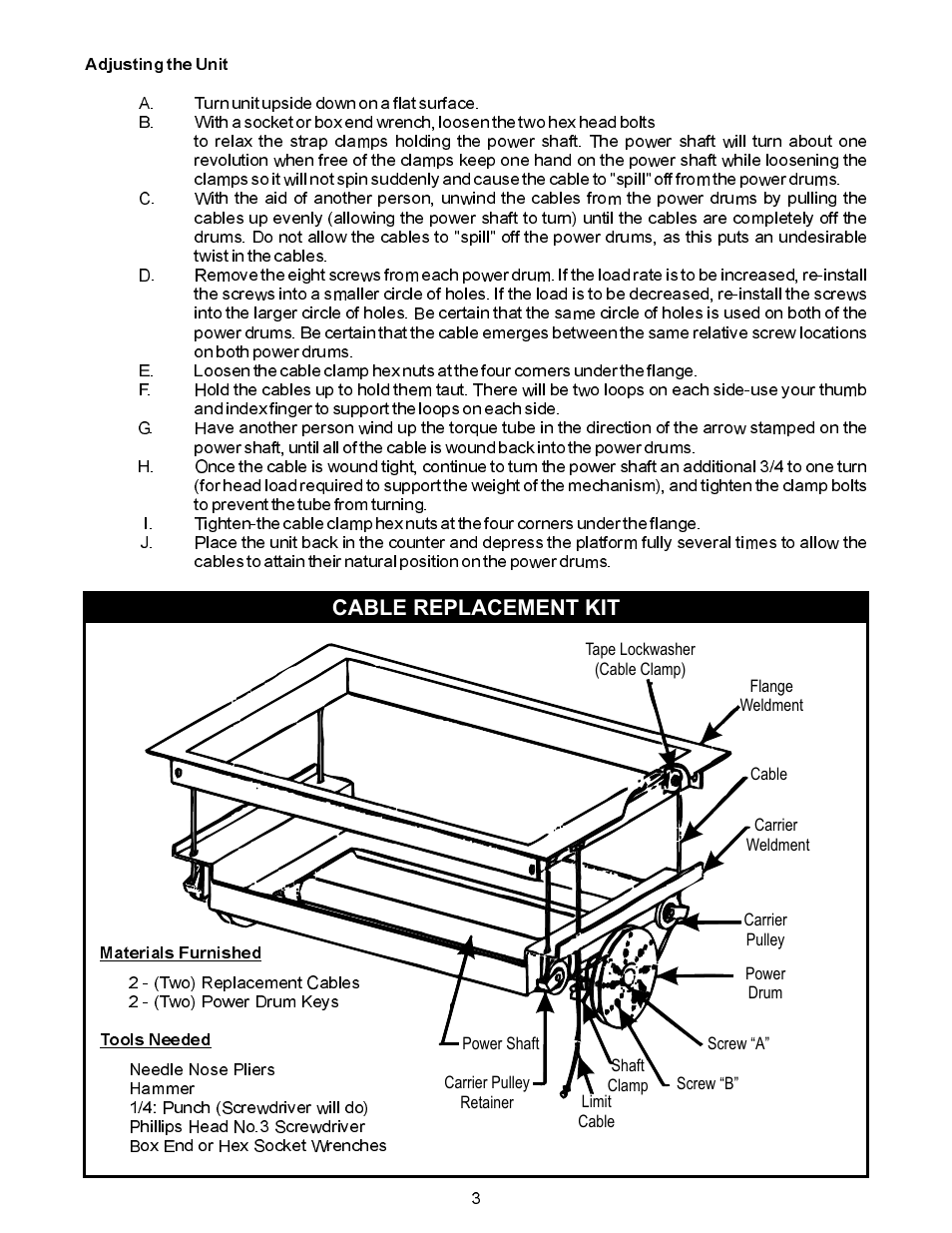 Cable replacement kit | APW Wyott DI-1622 User Manual | Page 3 / 8