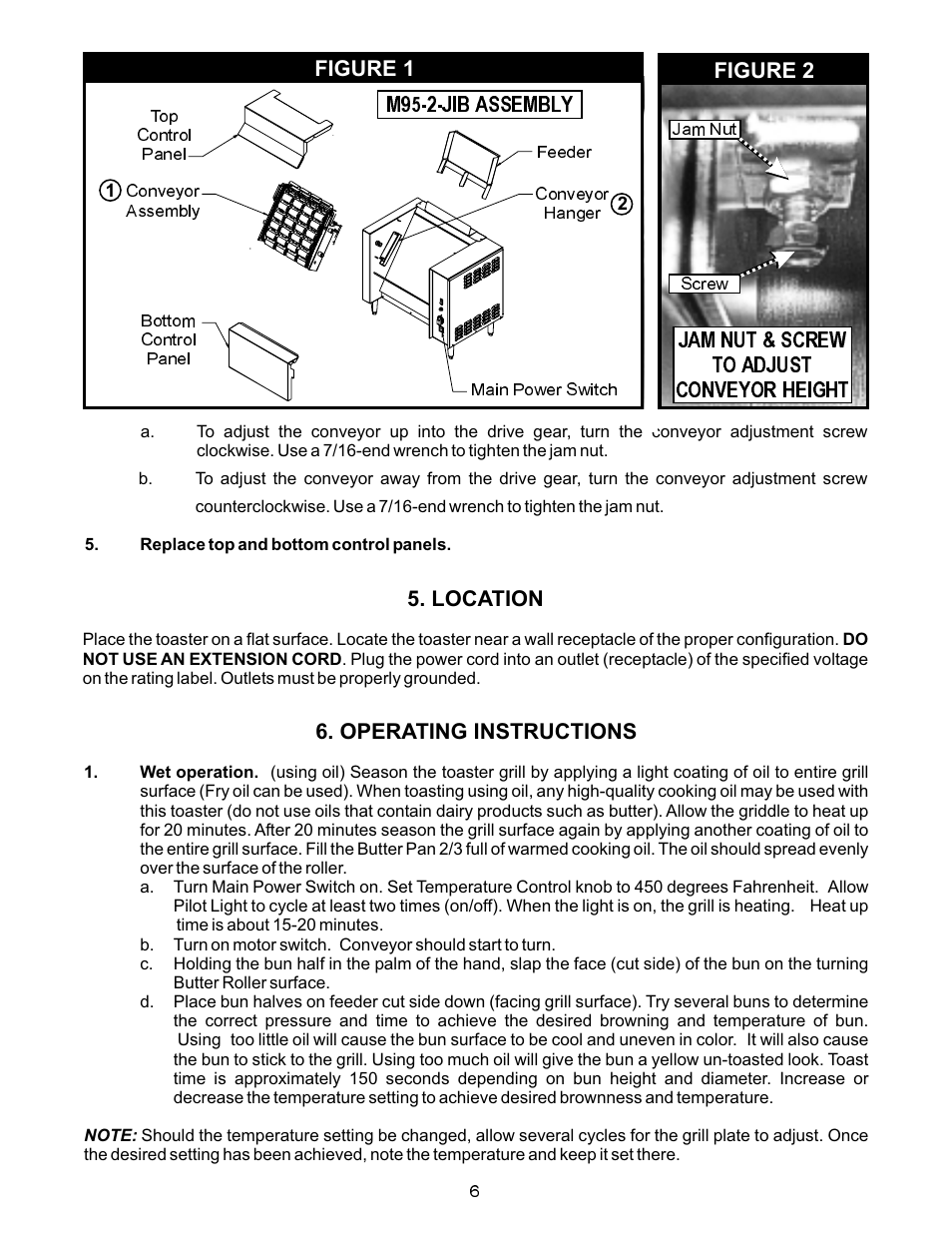 APW Wyott M95-2-JIB User Manual | Page 6 / 12