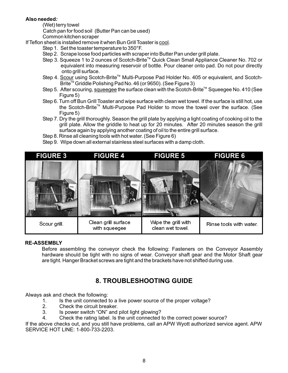 Figure 3 figure 4 figure 5 figure 6, Troubleshooting guide | APW Wyott M95-2-JIB User Manual | Page 8 / 12