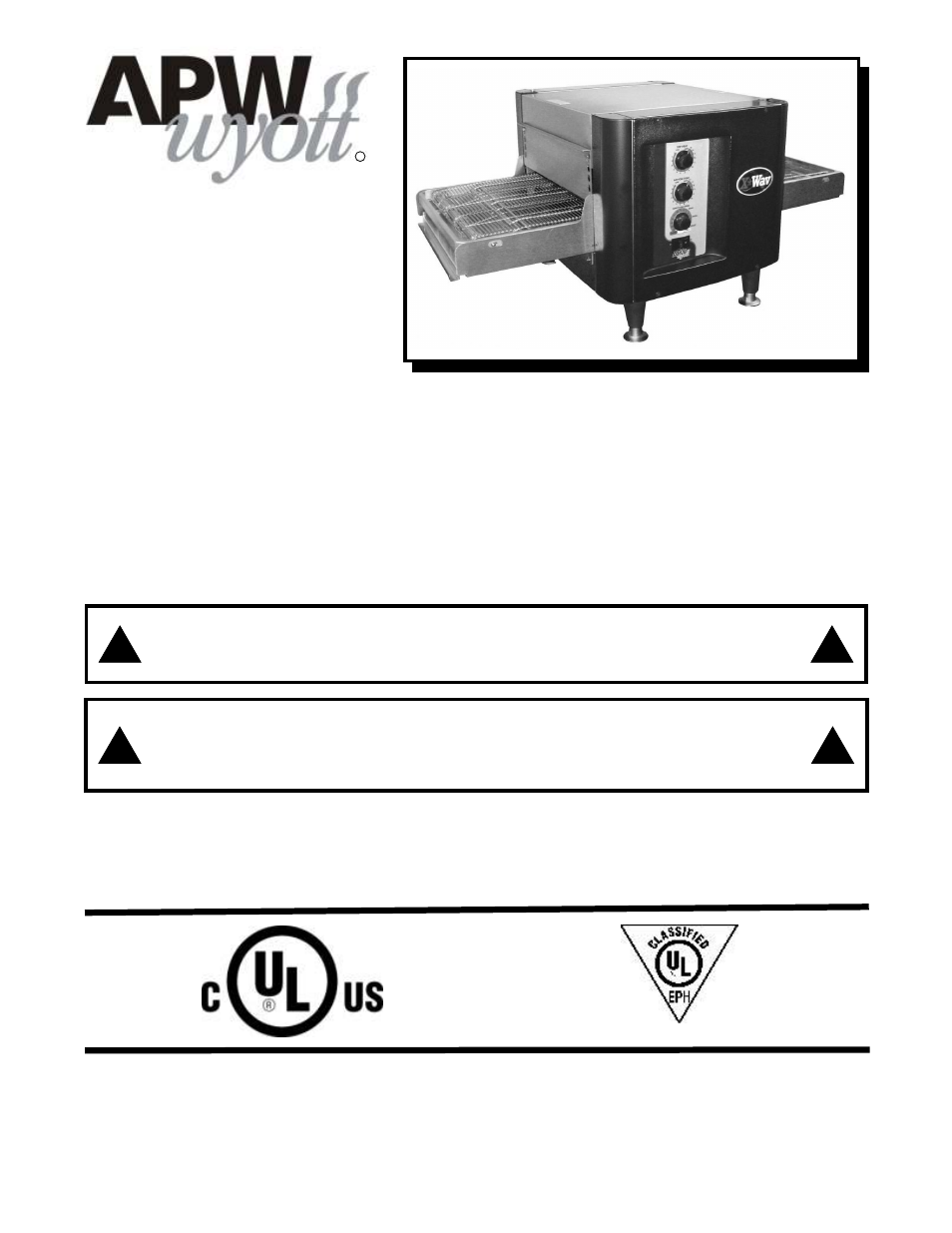 APW Wyott RANSI/NSF4 User Manual | 12 pages
