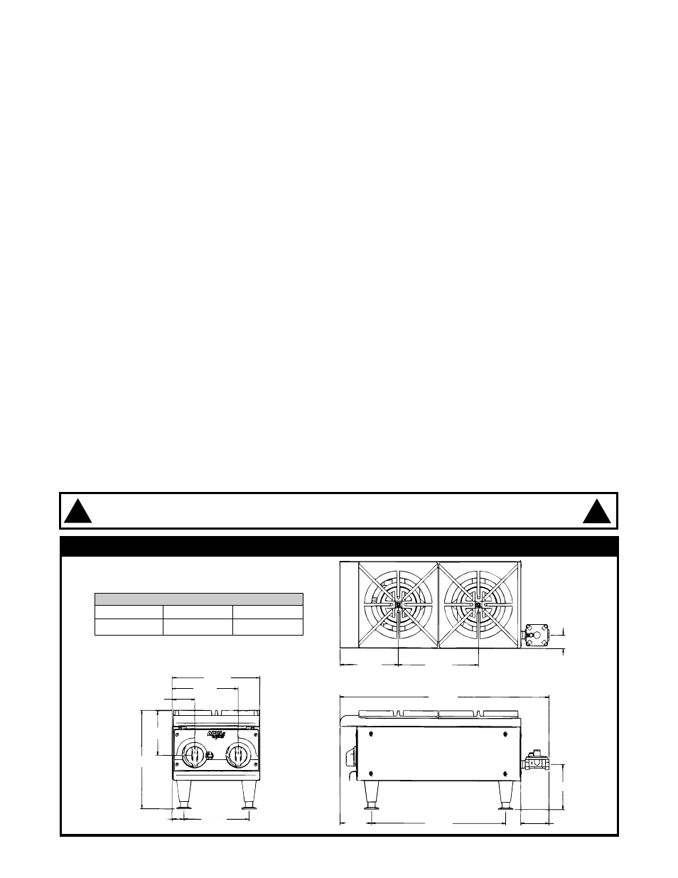 General installation instructions, Specifications | APW Wyott GHP-2H User Manual | Page 4 / 12