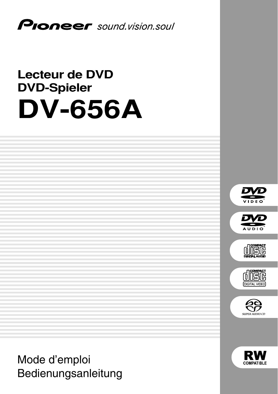 Pioneer DV-656A-S User Manual | 148 pages