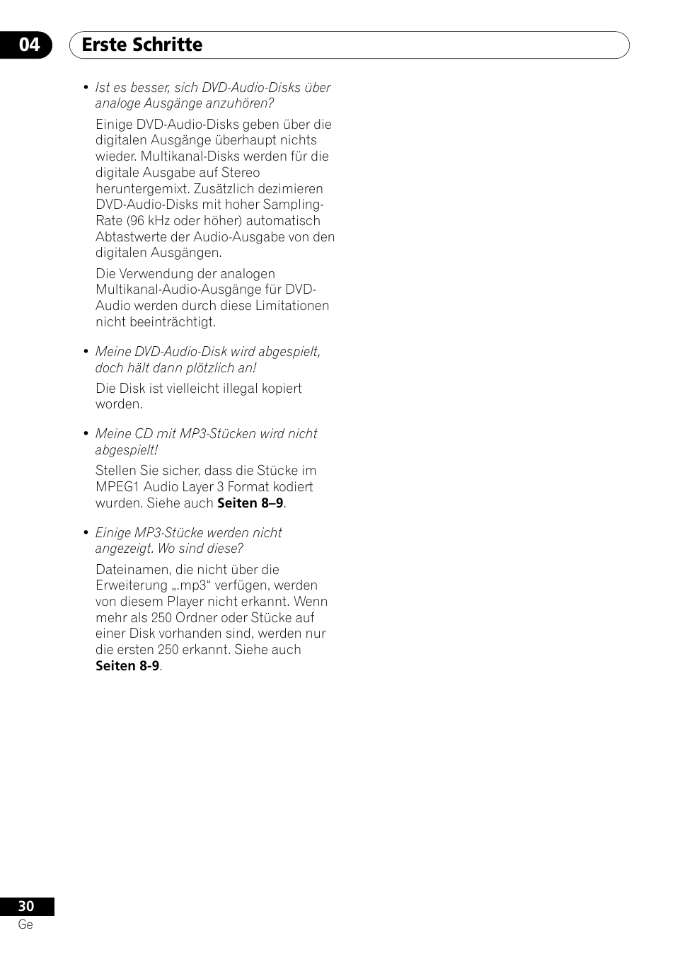 Erste schritte 04 | Pioneer DV-656A-S User Manual | Page 104 / 148