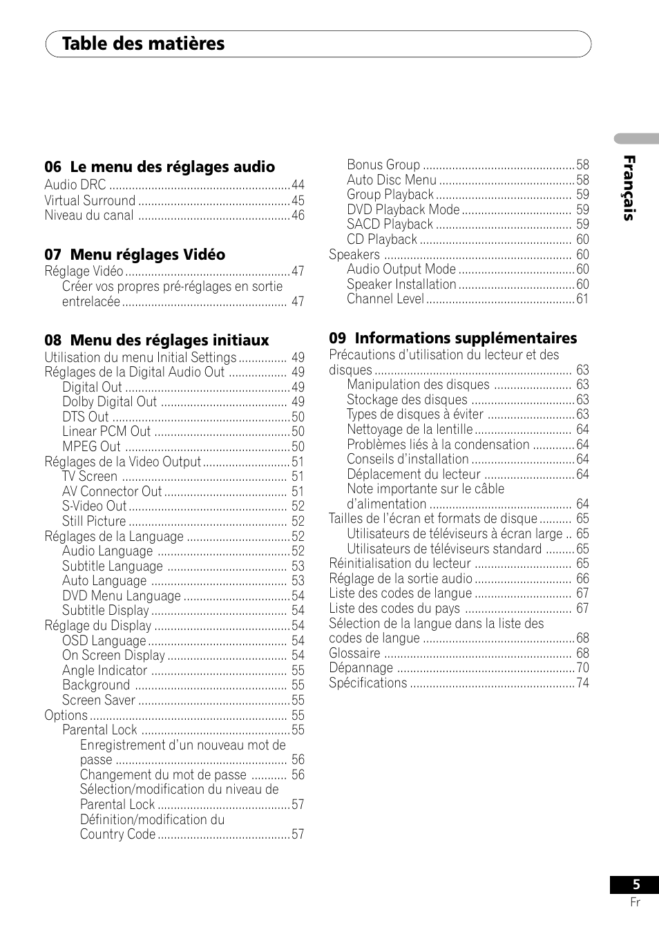 Pioneer DV-656A-S User Manual | Page 5 / 148