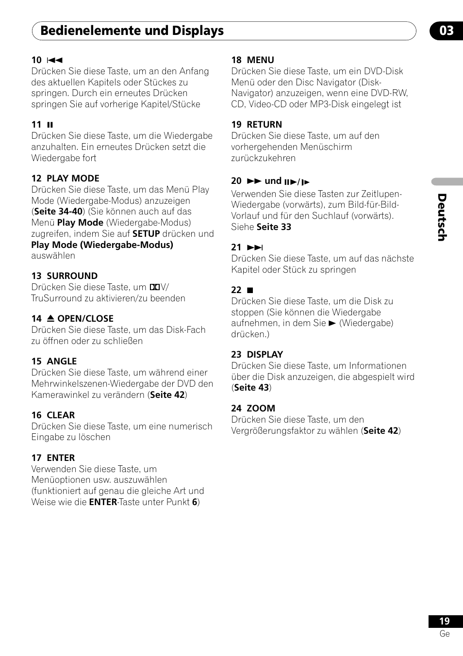 Bedienelemente und displays 03, Deutsch | Pioneer DV-656A-S User Manual | Page 93 / 148