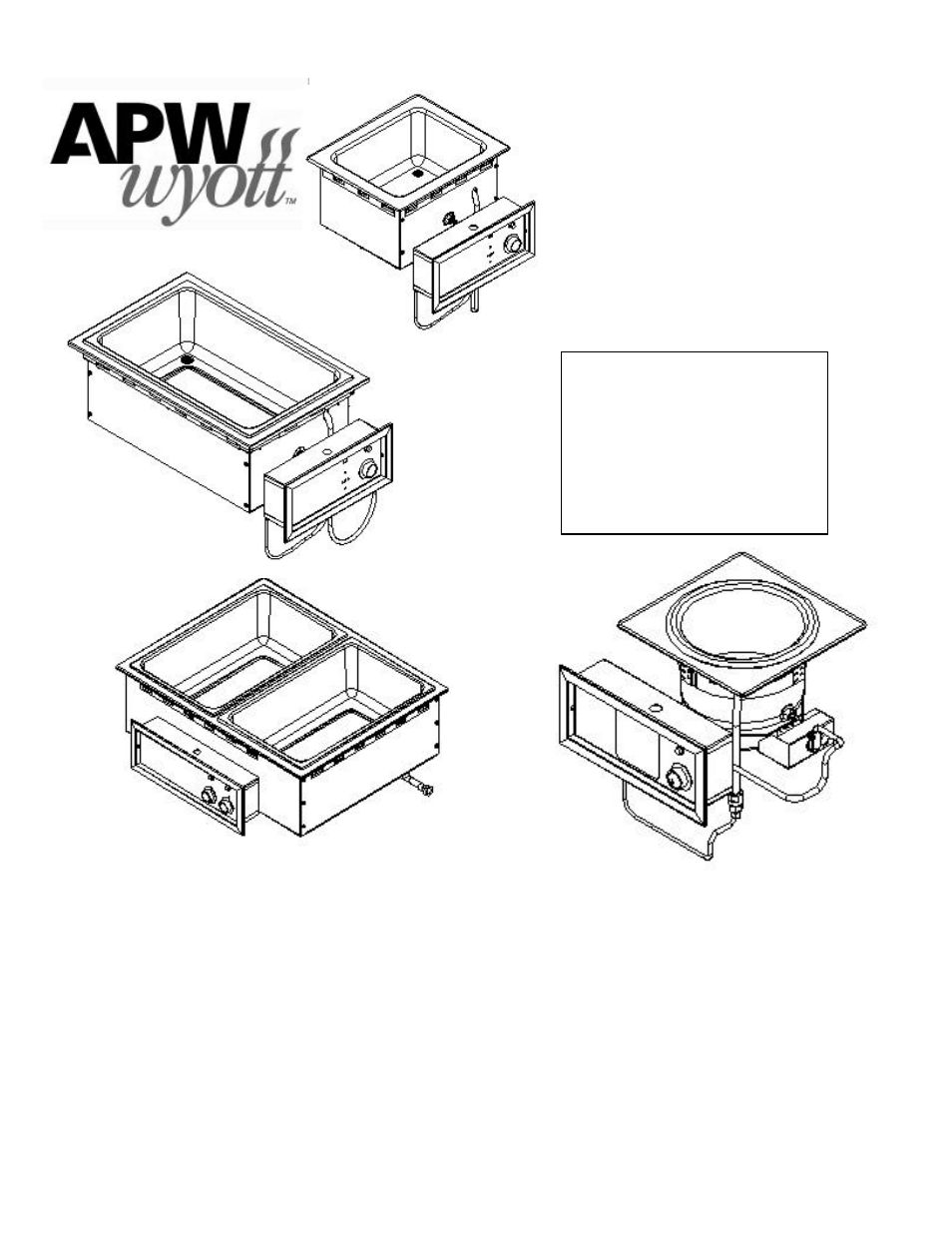 APW Wyott HOT FOOD WARMER User Manual | 24 pages