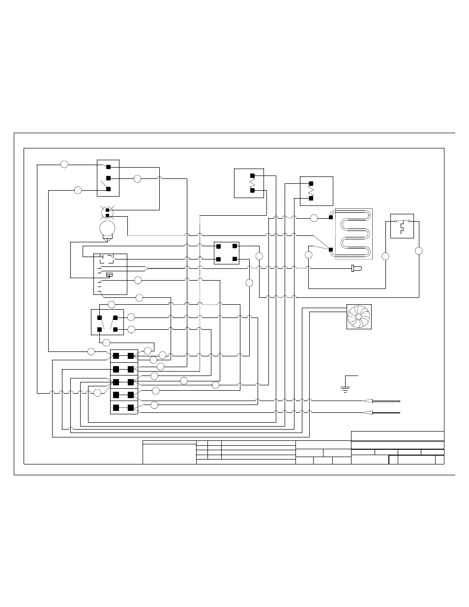 Sensor temperature control, Limit sw n.c, Switch motor control control rheostat | 12 3 4 blk red, Cooling fan terminal block switch, Main power pilot light element, Roll motor butter, Motor drive conveyor | APW Wyott M2000 User Manual | Page 11 / 14