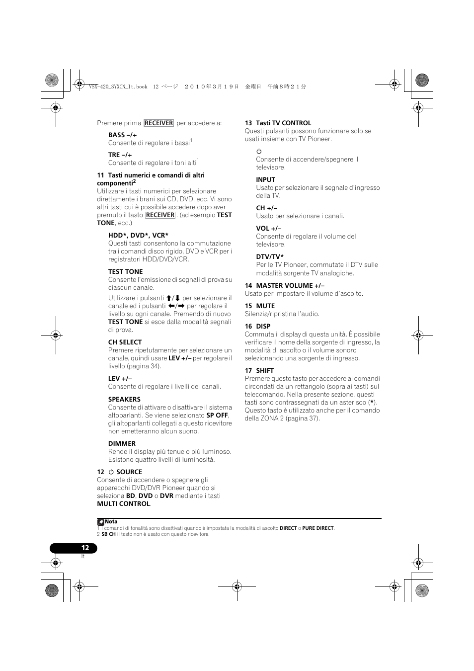 Pioneer VSX-420-K User Manual | Page 12 / 180