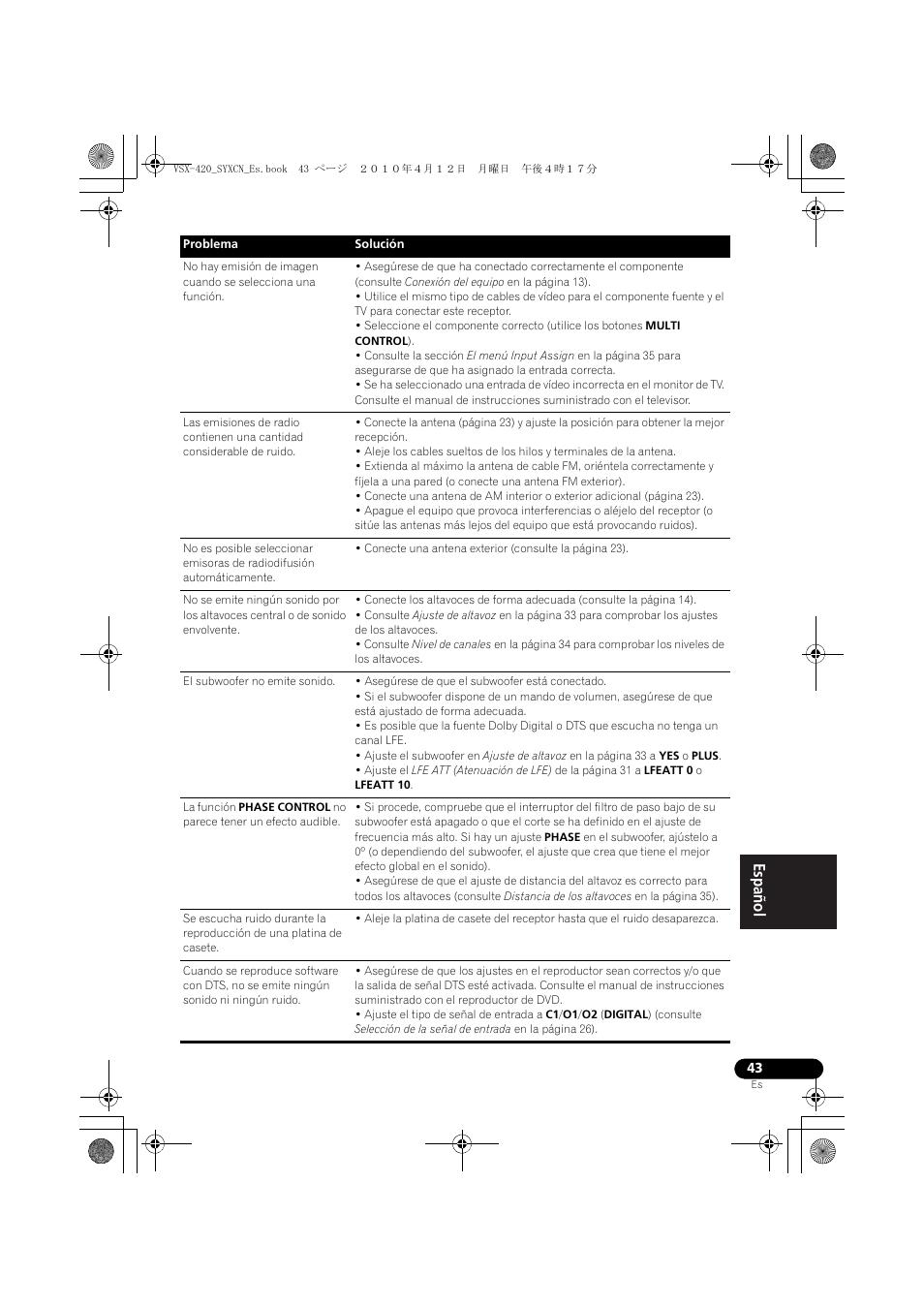 Pioneer VSX-420-K User Manual | Page 175 / 180
