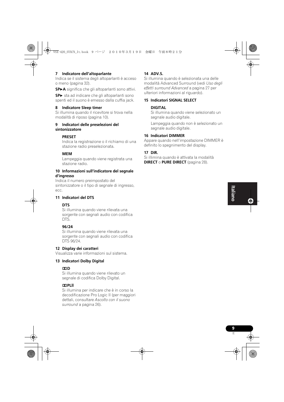 Pioneer VSX-420-K User Manual | Page 9 / 180