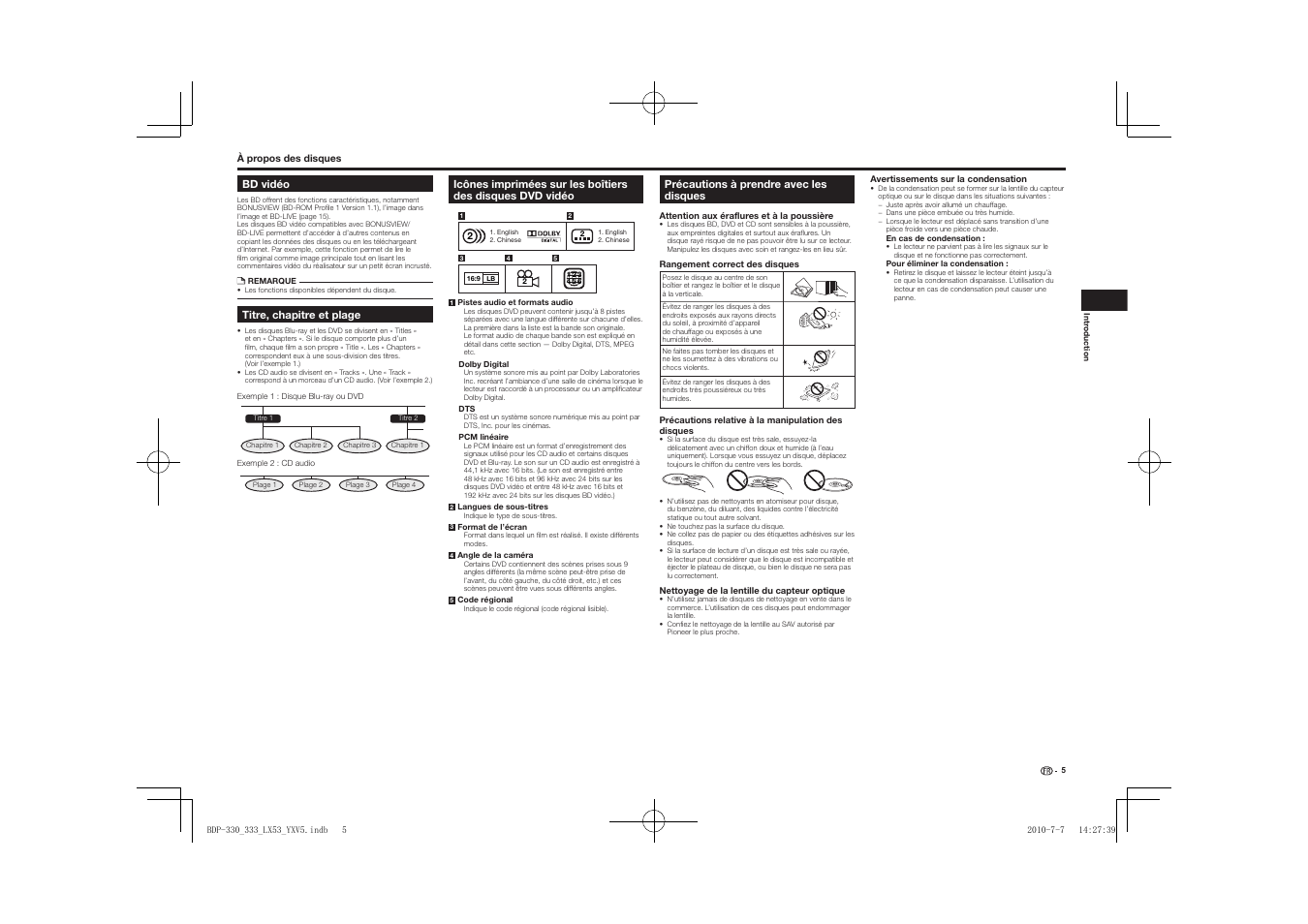 Pioneer BDP-LX53 User Manual | Page 5 / 156