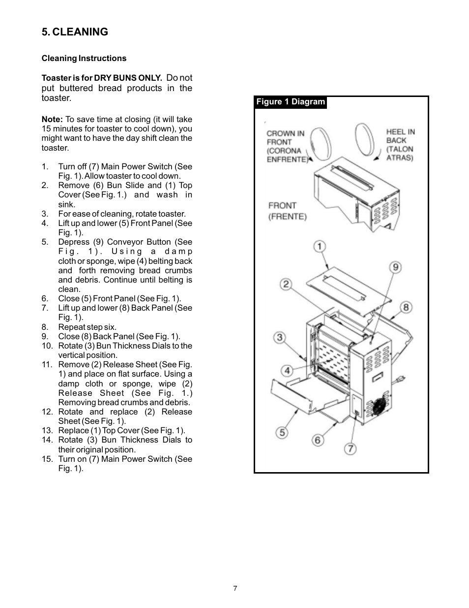 Cleaning | APW Wyott VCG User Manual | Page 7 / 20