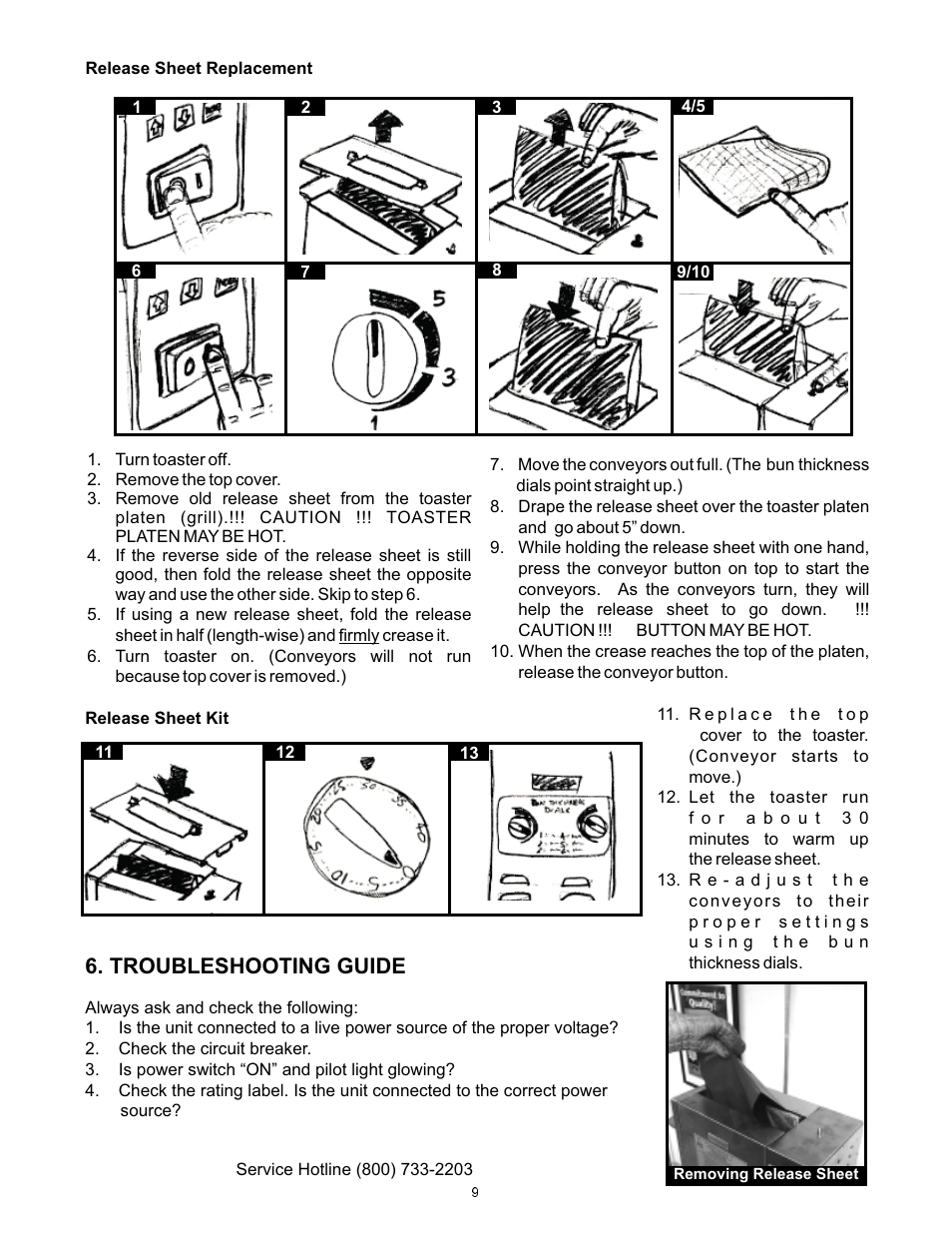 Troubleshooting guide | APW Wyott VCG User Manual | Page 9 / 20