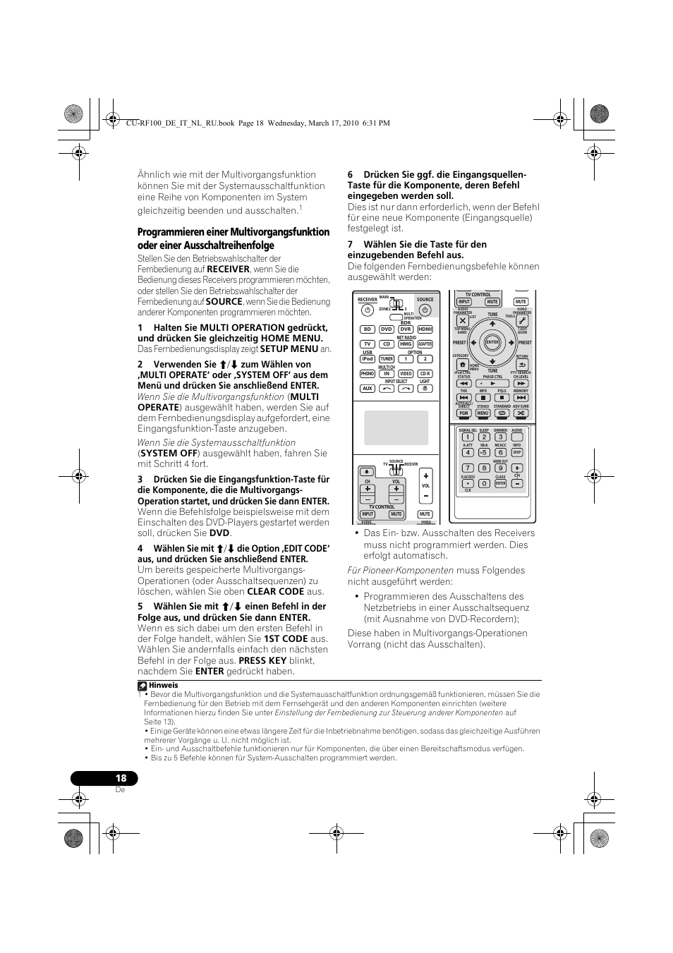 Pioneer CU-RF100-U User Manual | Page 18 / 108