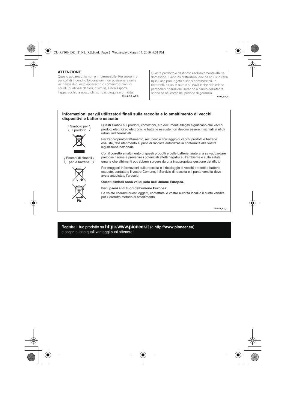 Pioneer CU-RF100-U User Manual | Page 28 / 108