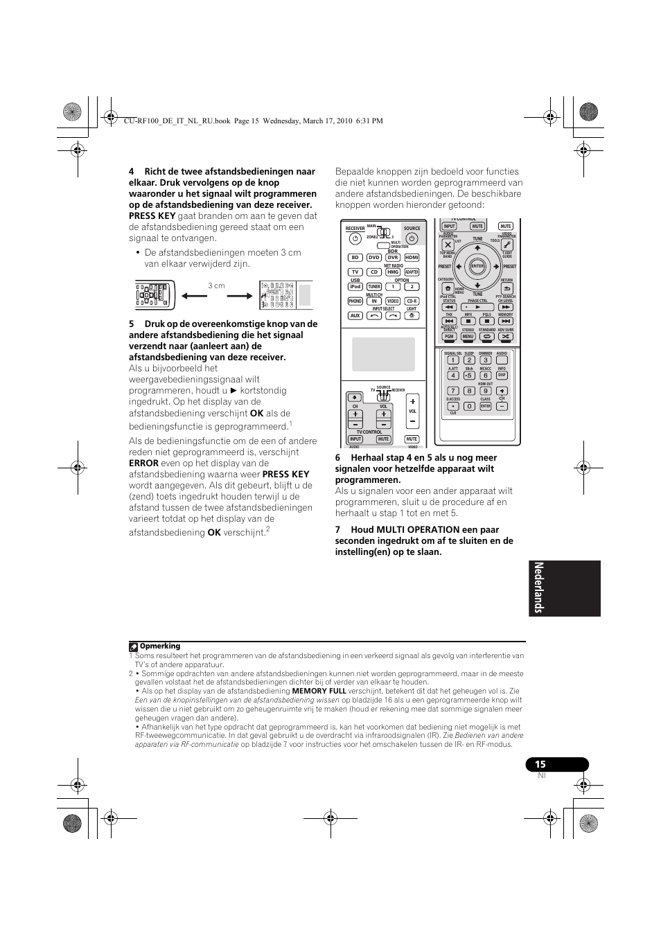 3 cm | Pioneer CU-RF100-U User Manual | Page 67 / 108