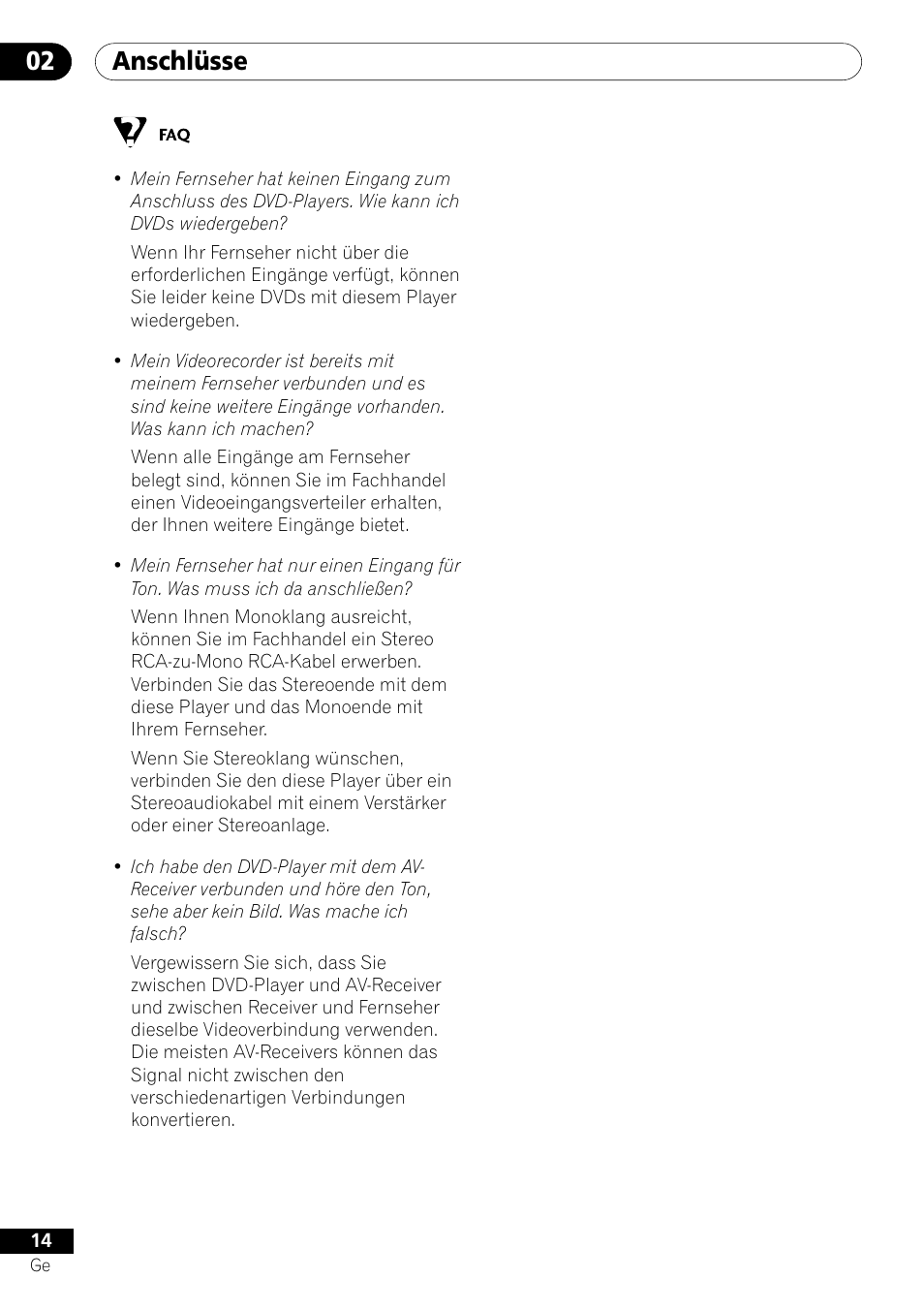 Anschlüsse 02 | Pioneer DV-550 User Manual | Page 72 / 116