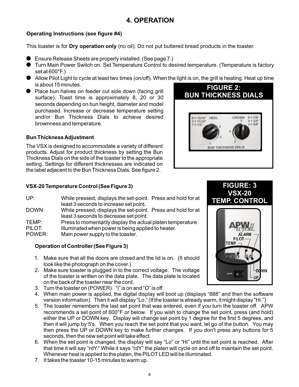 APW Wyott VSX User Manual | Page 4 / 20