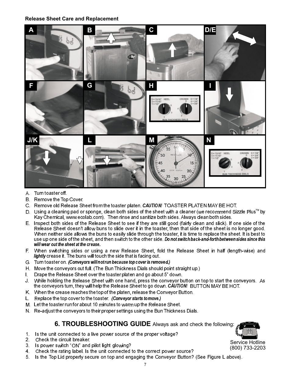 Troubleshooting guide | APW Wyott VSX User Manual | Page 7 / 20