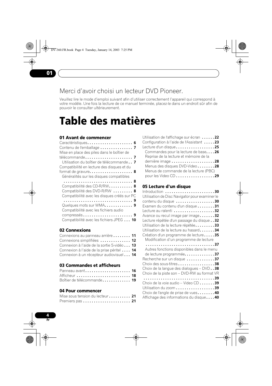 Pioneer DV-2650-S User Manual | Page 4 / 128