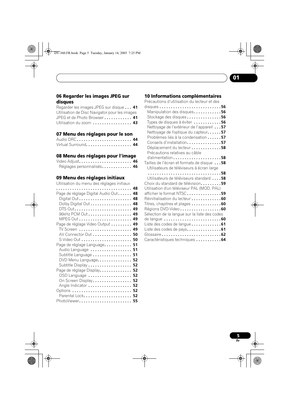 Pioneer DV-2650-S User Manual | Page 5 / 128